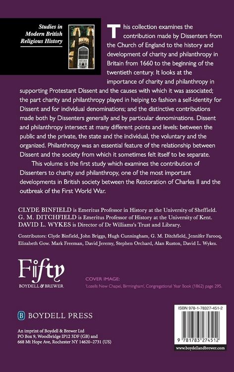 Produktbild: Protestant Dissent and Philanthropy in Britain, 1660-1914