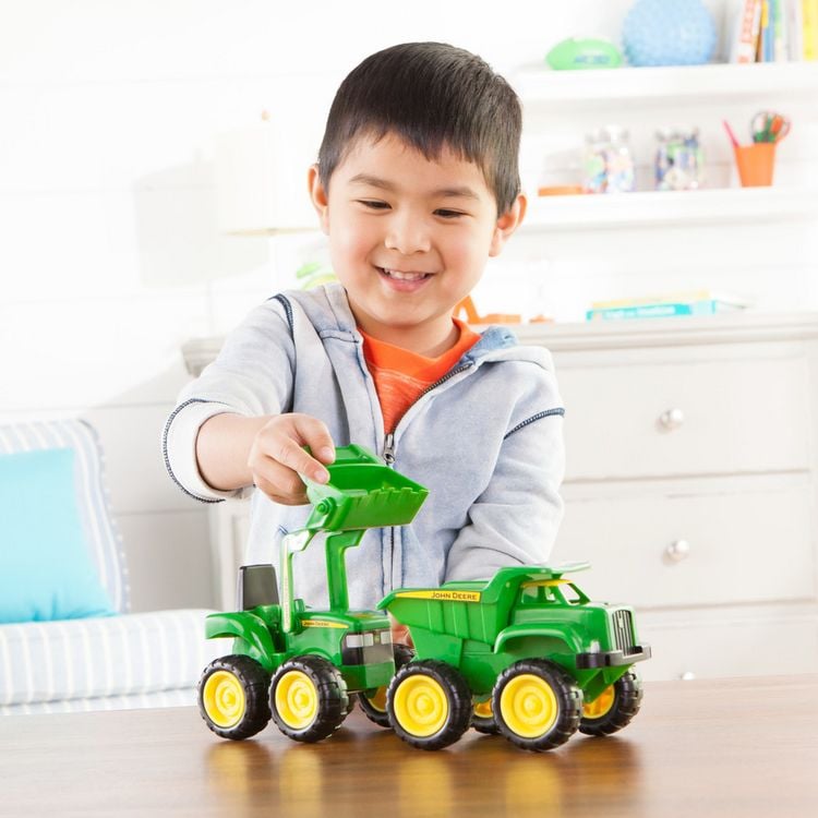 Produktbild: Mini Sandkasten Bagger und Kipplaster Set