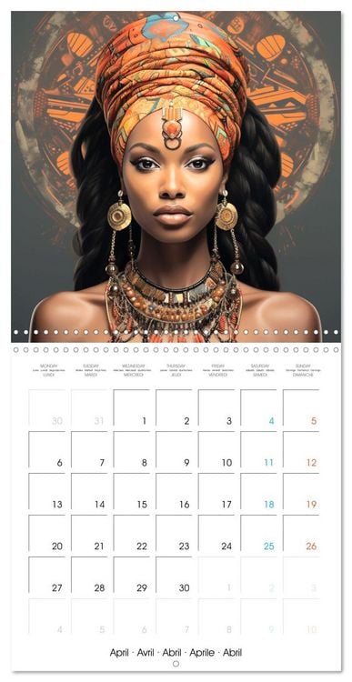 Produktbild: Femmes sublimes d'Afrique (Calendrier mural carr&eacute; 2026 30x30 cm) Calendrier double avec une page pour vos prises de notes
