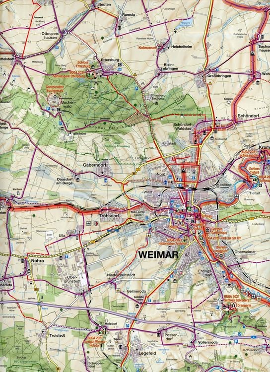 Produktbild: Fahrradkarte Weimar