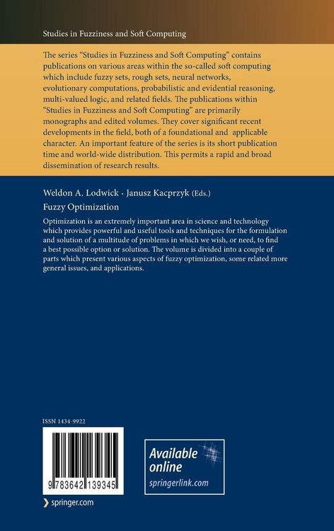 Produktbild: Fuzzy Optimization