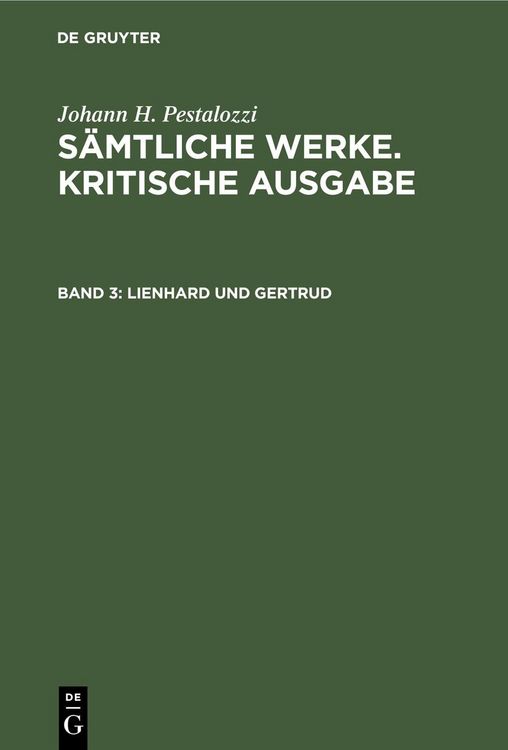 Produktbild: Lienhard und Gertrud