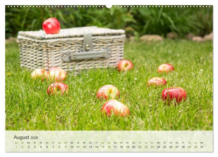Produktbild: ApfelZEIT - Nat&uuml;rlich k&ouml;stlich (hochwertiger Premium Wandkalender 2026 DIN A2 quer), Kunstdruck in Hochglanz