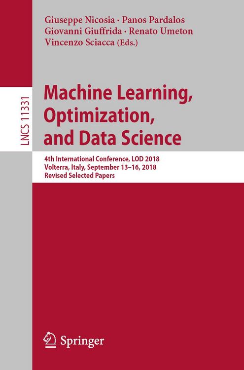 Produktbild: Machine Learning, Optimization, and Data Science