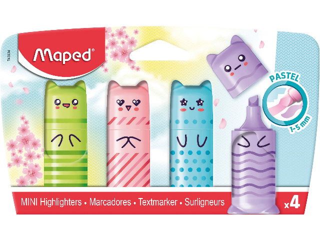 Produktbild: Maped Textmarker PASTELL MINI 4 St&uuml;ck