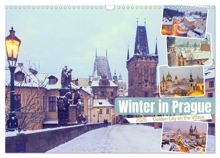 Produktbild: Winter in Prague (Wall Calendar 2026 DIN A3 landscape), CALVENDO 12 Month Wall Calendar