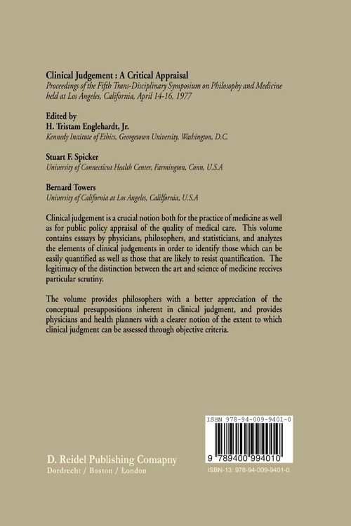 Produktbild: Clinical Judgment: A Critical Appraisal