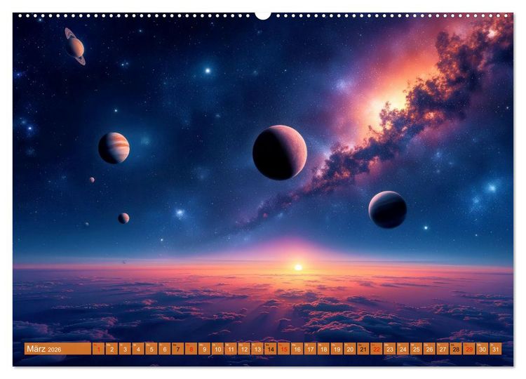 Produktbild: Ferne Galaxien (Wandkalender 2026 DIN A2 quer), CALVENDO Monatskalender