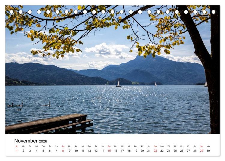 Produktbild: Salzkammergut - Die sch&ouml;nsten Seen Ober&ouml;sterreichs (Tischkalender 2026 DIN A5 quer), CALVENDO Monatskalender