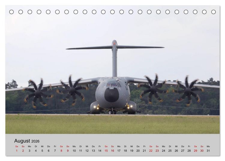 Produktbild: Transportflugzeug Airbus A400M Atlas (Tischkalender 2026 DIN A5 quer), CALVENDO Monatskalender