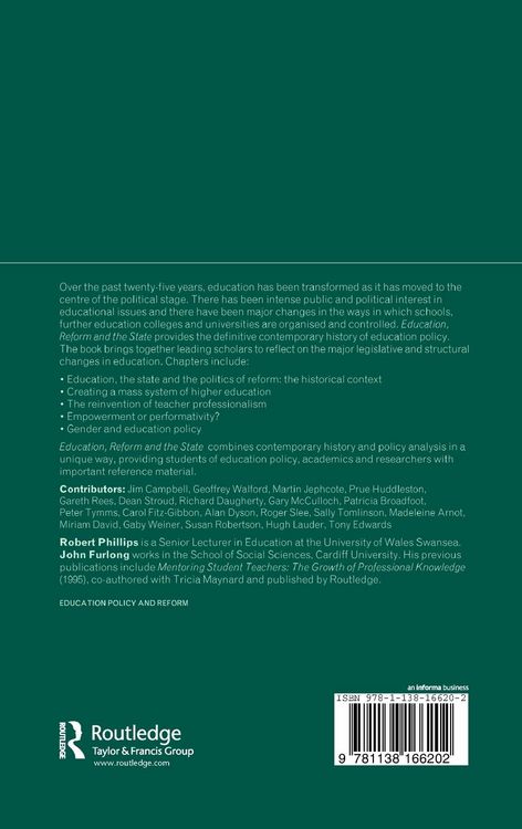 Produktbild: Education, Reform and the State