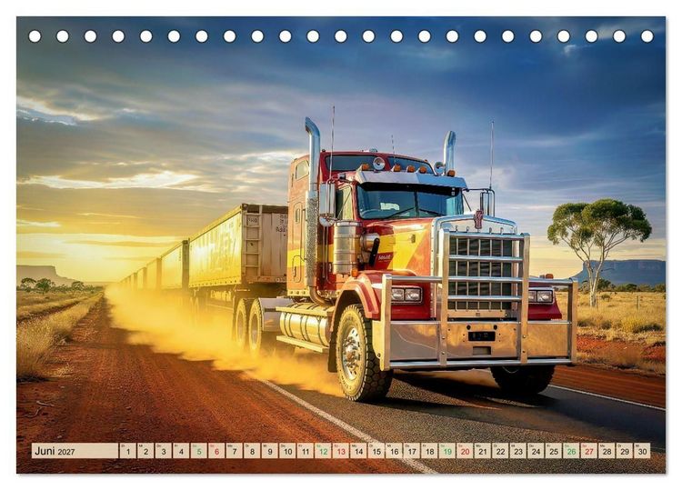 Produktbild: Road Train - LKW (Tischkalender 2027 DIN A5 quer), CALVENDO Monatskalender