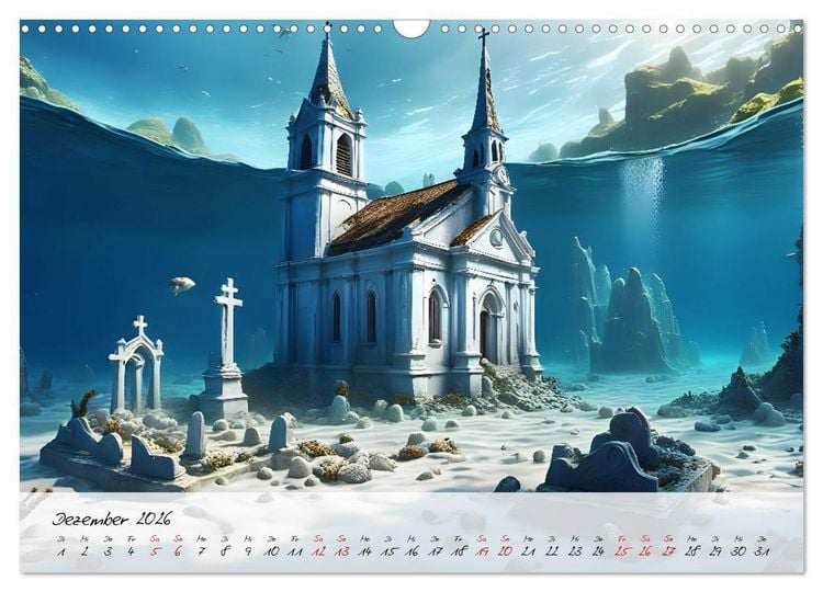 Produktbild: Geheimnisse der Unterwasserwelten (Wandkalender 2026 DIN A3 quer), CALVENDO Monatskalender