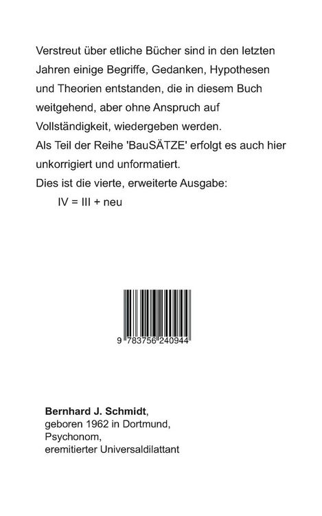 Produktbild: Begriffe - Gedanken - Hypothesen - Theorien IV