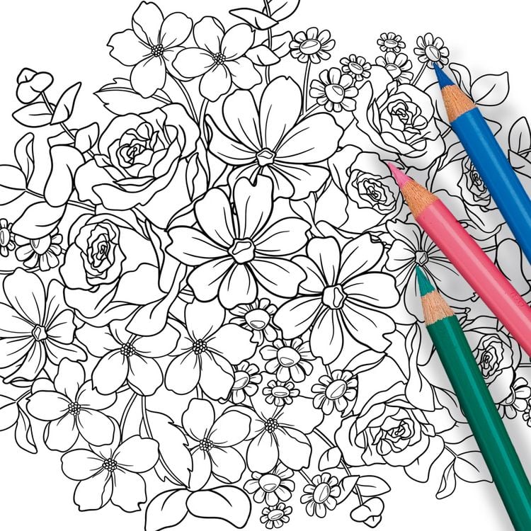 Produktbild: Colorful World - Zarte Blumengr&uuml;&szlig;e