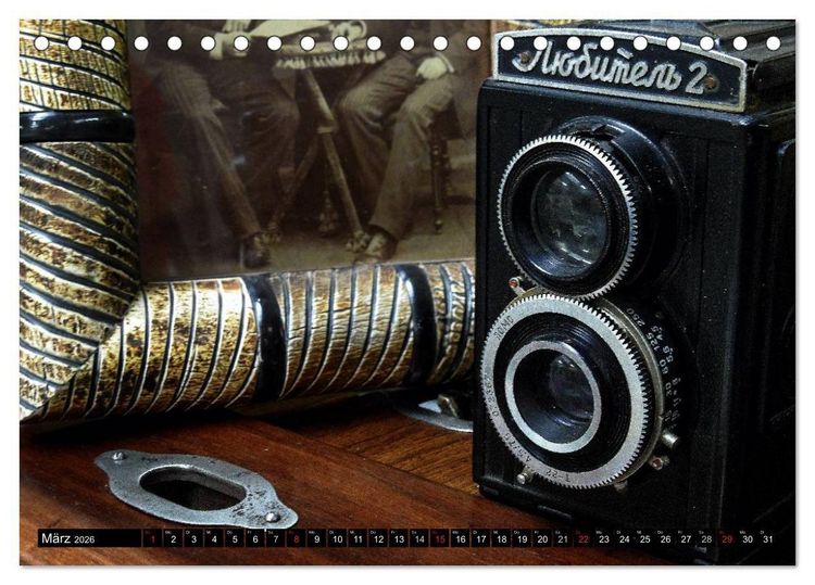 Produktbild: Historische Fotoapparate (Tischkalender 2026 DIN A5 quer), CALVENDO Monatskalender