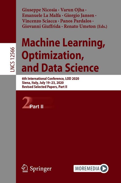 Produktbild: Machine Learning, Optimization, and Data Science