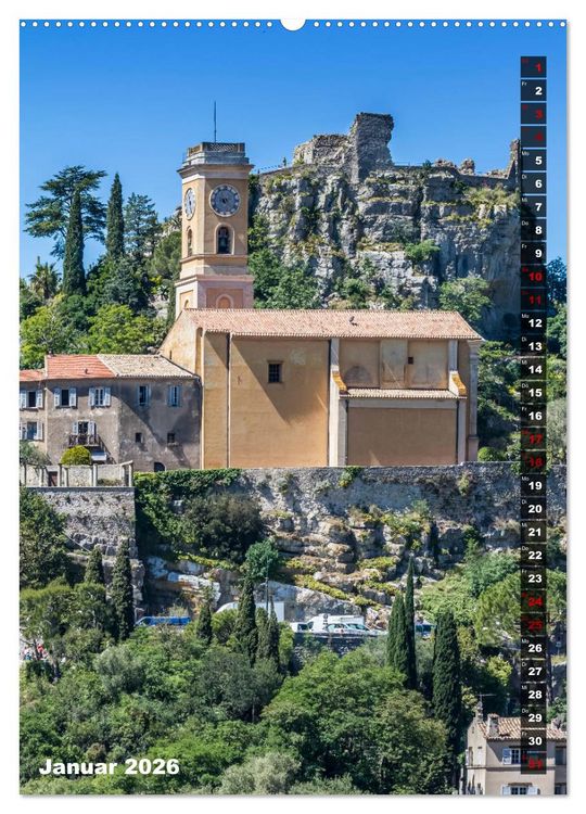 Produktbild: C&Ocirc;TE D&rsquo;AZUR Idyllische Orte (hochwertiger Premium Wandkalender 2026 DIN A2 hoch), Kunstdruck in Hochglanz