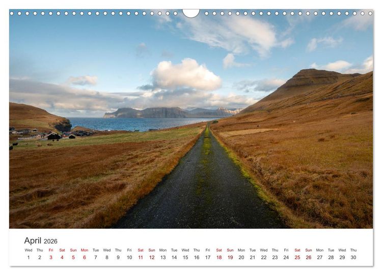 Produktbild: Autumn light at Faroe island (Wall Calendar 2026 DIN A3 landscape), CALVENDO 12 Month Wall Calendar
