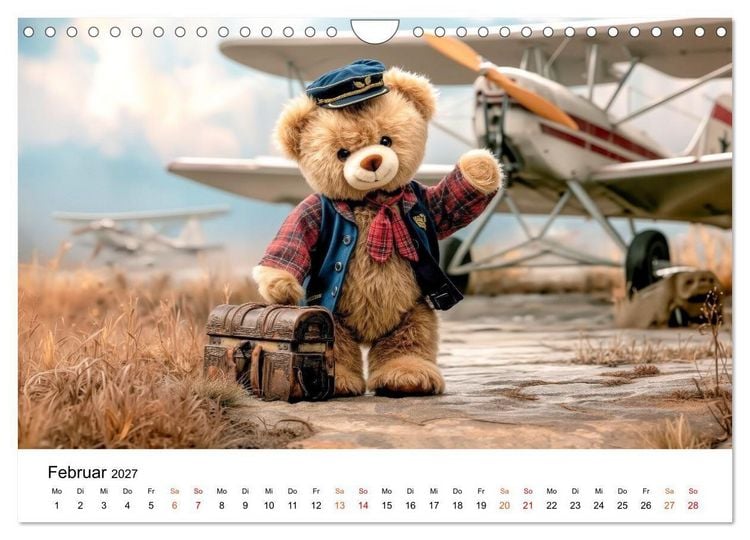 Produktbild: Teddyb&auml;r - klein aber oho (Wandkalender 2027 DIN A4 quer), CALVENDO Monatskalender