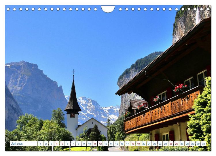 Produktbild: Schweizer Bergblicke (Wandkalender 2026 DIN A4 quer), CALVENDO Monatskalender