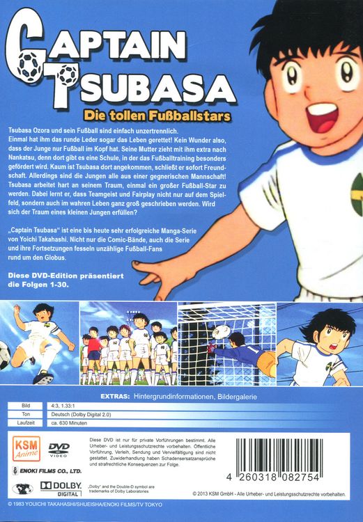 Produktbild: Captain Tsubasa Vol. 1 - Episode 01-30 [3 DVDs]