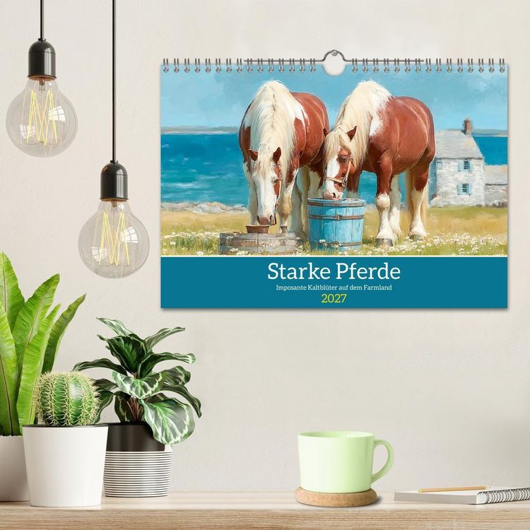 Produktbild: Starke Pferde. Imposante Kaltbl&uuml;ter auf dem Farmland (Wandkalender 2027 DIN A4 quer), CALVENDO Monatskalender
