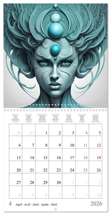 Produktbild: Cosmic sorceresses (Wall Calendar 2026 12 &times; 12 Inch) CALVENDO 12 Month Wall Calendar