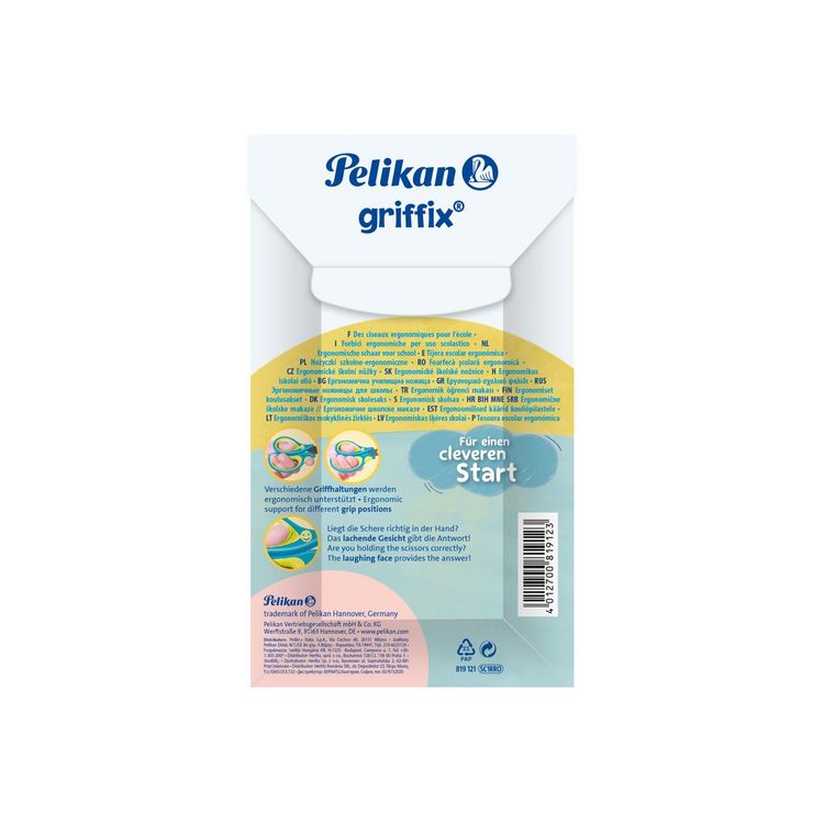 Produktbild: Pelikan Schere griffix&reg; Schulschere rund f&uuml;r Rechtsh&auml;nder LovelyPink