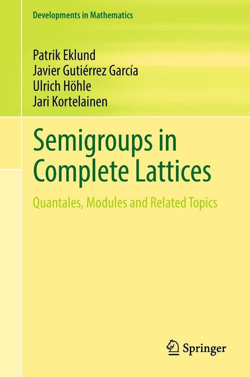 Produktbild: Semigroups in Complete Lattices