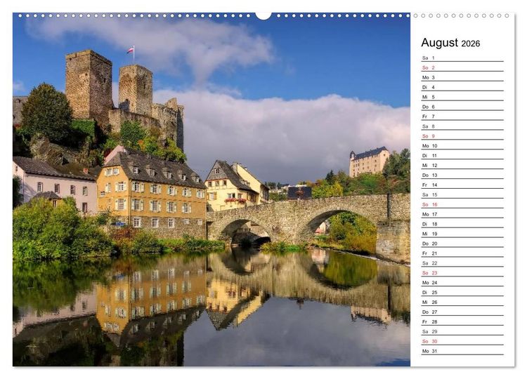 Produktbild: Die Lahn - Zauberhafte Orte rund um Limburg (hochwertiger Premium Wandkalender 2026 DIN A2 quer), Kunstdruck in Hochglanz