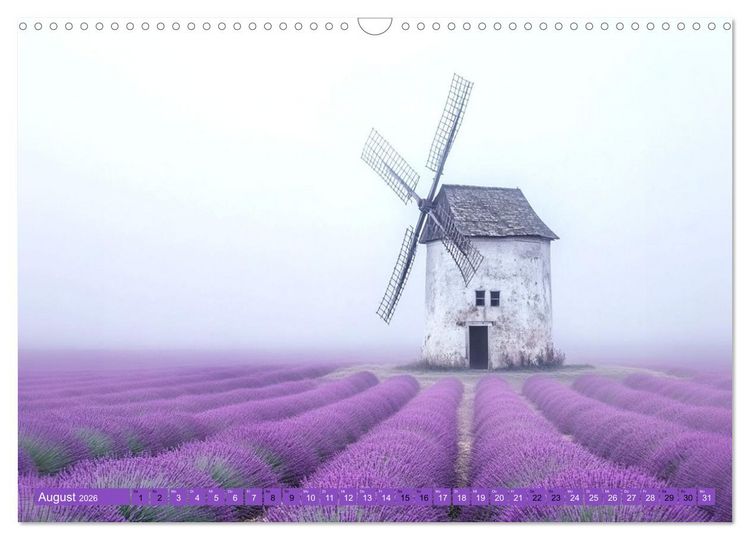 Produktbild: Windgefl&uuml;ster-M&uuml;hlenimpressionen (Wandkalender 2026 DIN A3 quer), CALVENDO Monatskalender