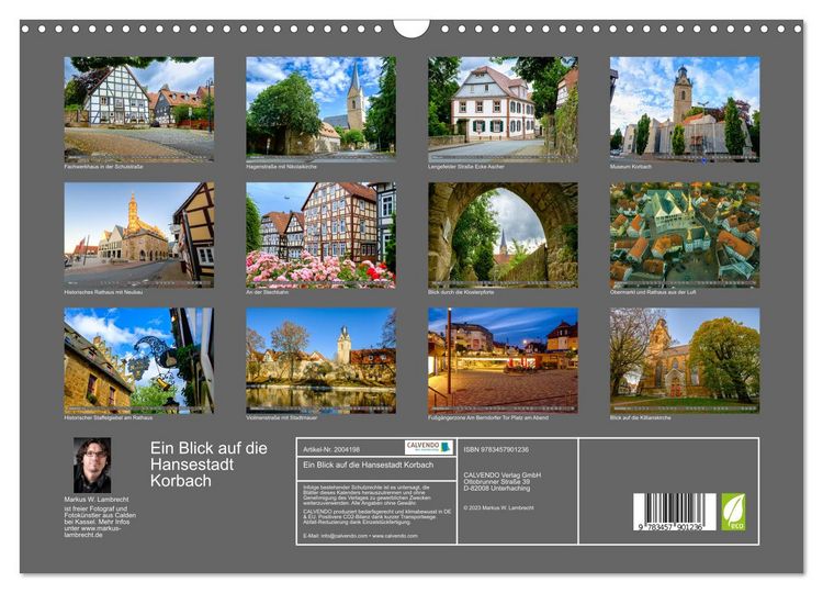 Produktbild: Ein Blick auf die Hansestadt Korbach (Wandkalender 2026 DIN A3 quer), CALVENDO Monatskalender