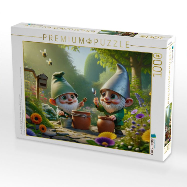 Produktbild: CALVENDO Puzzle Summendes Zwergengl&uuml;ck: Zwei Imker unter den Gartenbewohnern | 1000 Teile Lege-Gr&ouml;&szlig;e 64x48cm Foto-Puzzle f&uuml;r gl&uuml;ckliche Stunden