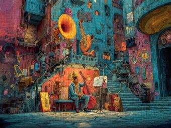 Produktbild: CALVENDO Puzzle Bunte Stadt | 1000 Teile Lege-Gr&ouml;&szlig;e 64x48cm Foto-Puzzle f&uuml;r gl&uuml;ckliche Stunden