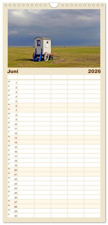Produktbild: Familienplaner 2026 - Ostfriesland mit 5 Spalten (Wandkalender, 21 x 45 cm) CALVENDO