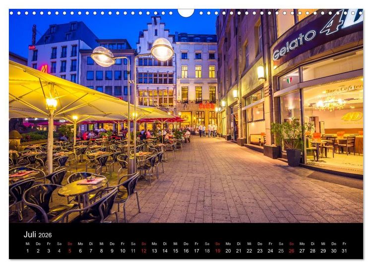Produktbild: K&ouml;ln Impressionen bei Nacht (Wandkalender 2026 DIN A3 quer), CALVENDO Monatskalender