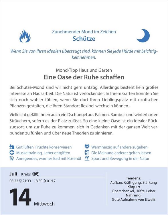 Produktbild: Leben mit dem Mond Tagesabrei&szlig;kalender 2027 - Praktische Tipps Tag f&uuml;r Tag