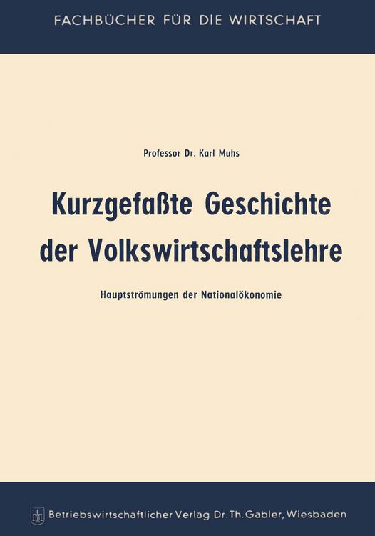Produktbild: Kurzgefa&szlig;te Geschichte der Volkswirtschaftslehre