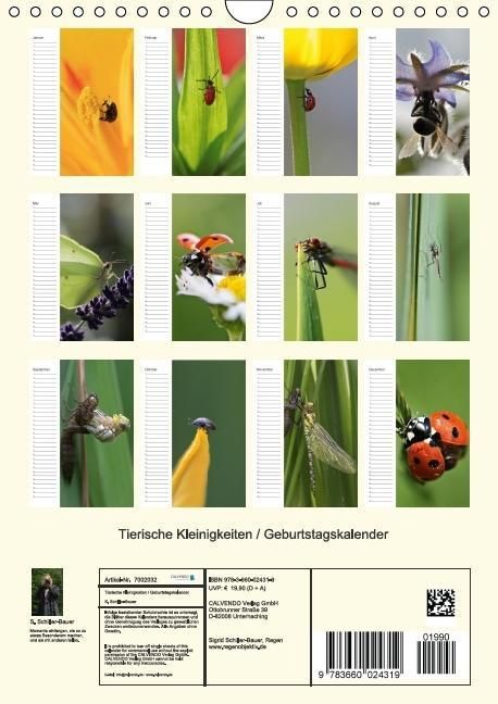 Produktbild: Tierische Kleinigkeiten / Geburtstagskalender (Wandkalender immerw&auml;hrend DIN A4 hoch)