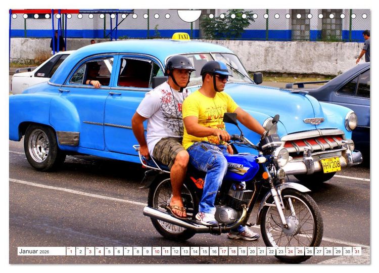 Produktbild: Made in Japan - Motorrad-Legende Suzuki in Kuba (Wandkalender 2026 DIN A4 quer), CALVENDO Monatskalender