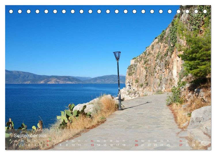 Produktbild: Nafplio &ndash; griechische Perle des Peloponnes (Tischkalender 2026 DIN A5 quer), CALVENDO Monatskalender