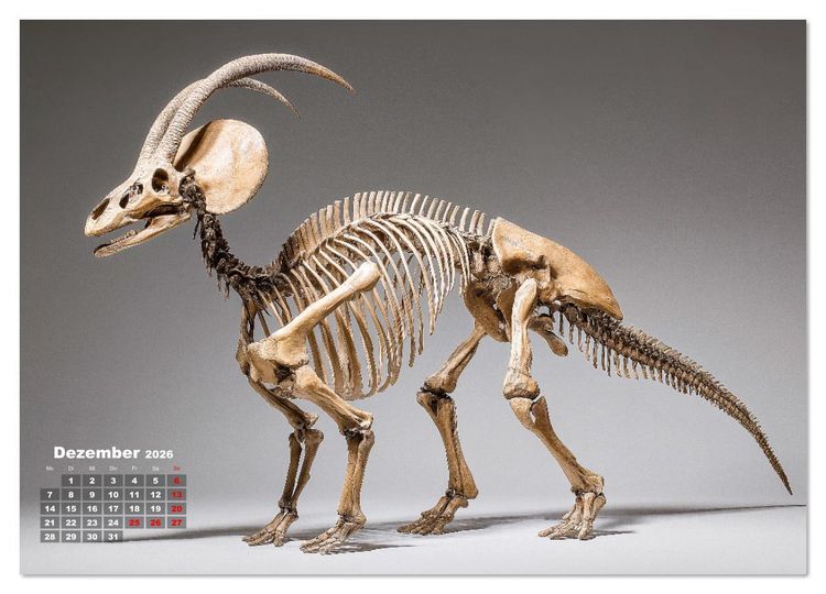Produktbild: Knochen der Giganten - Dinosaurier im Portr&auml;t (Wandkalender 2026 DIN A2 quer), CALVENDO Monatskalender