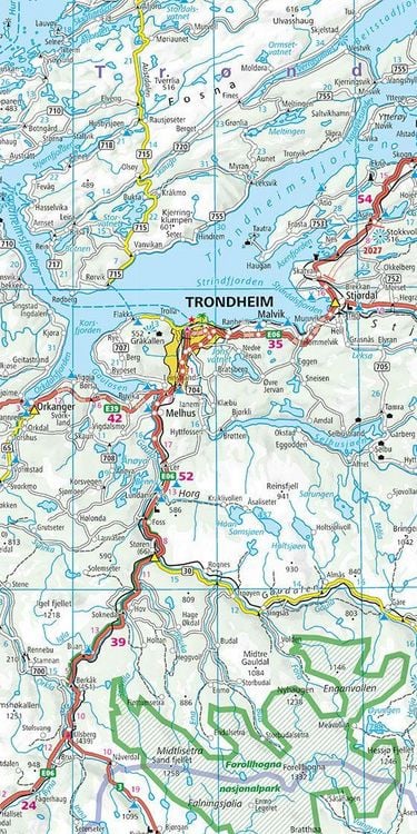 Produktbild: Hallwag Strassenkarte Norwegen 1:750.000
