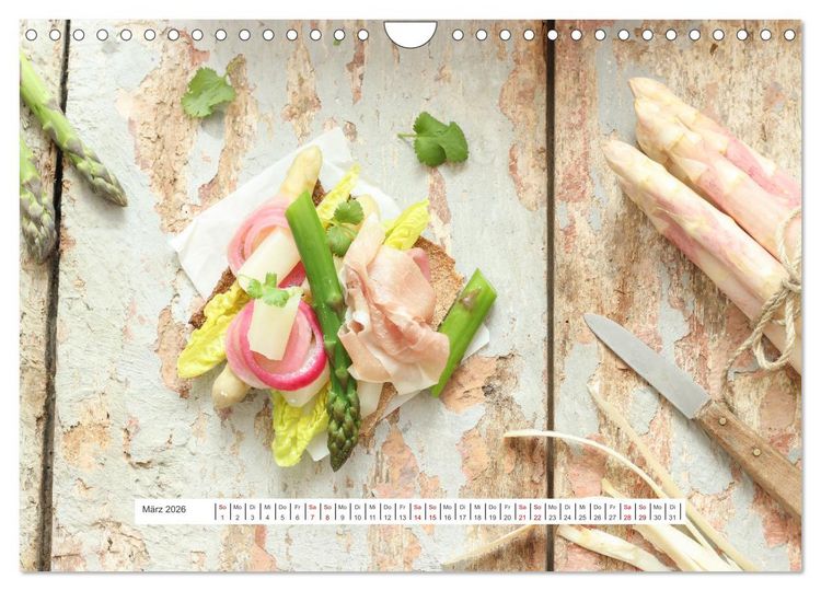 Produktbild: K&ouml;stlicher Spargel (Wandkalender 2026 DIN A4 quer), CALVENDO Monatskalender