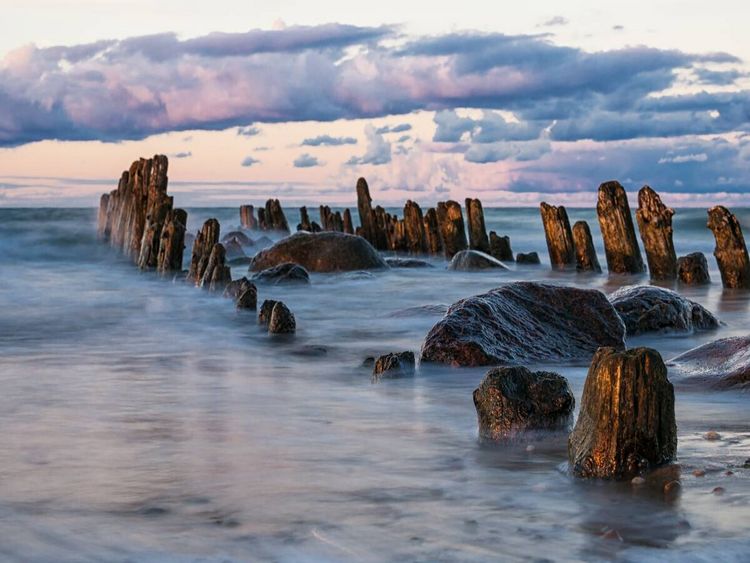 Produktbild: CALVENDO Puzzle Buhnen an der Ostseek&uuml;ste | 1000 Teile Lege-Gr&ouml;&szlig;e 64x48cm Foto-Puzzle f&uuml;r gl&uuml;ckliche Stunden