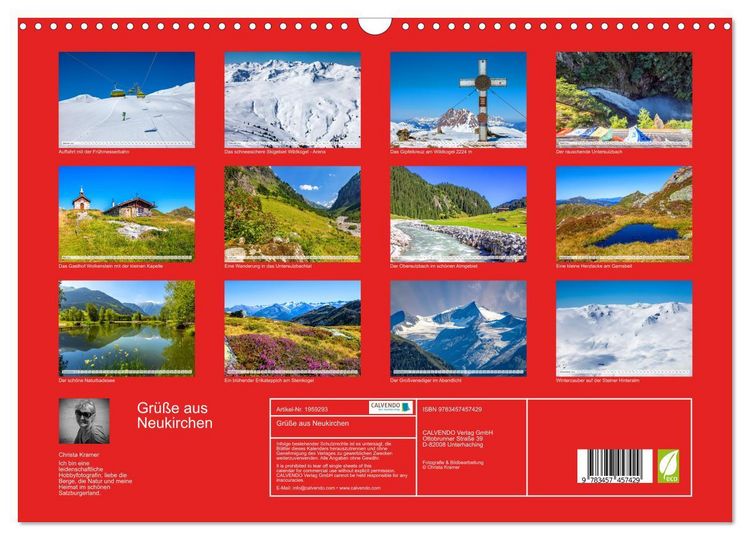 Produktbild: Gr&uuml;&szlig;e aus Neukirchen (Wandkalender 2026 DIN A3 quer), CALVENDO Monatskalender