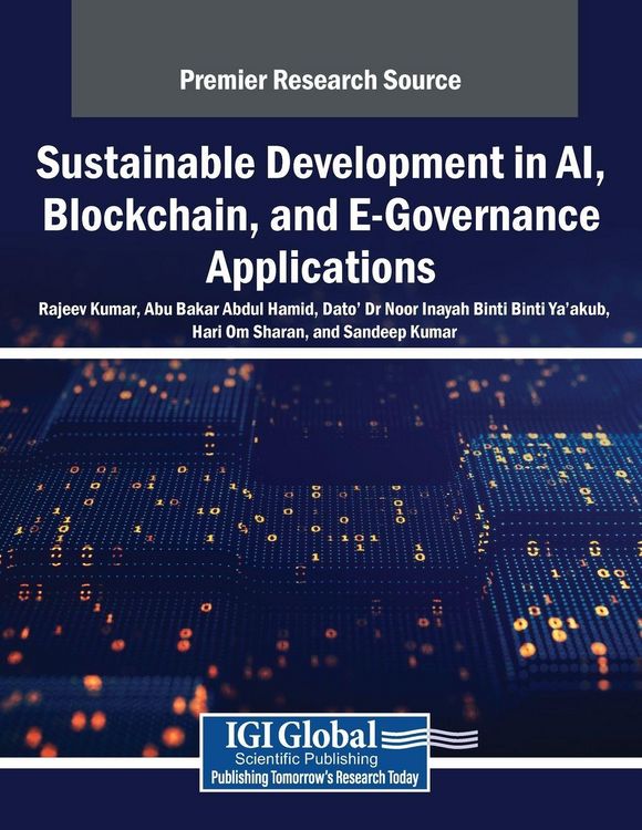 Produktbild: Sustainable Development in AI, Blockchain, and E-Governance Applications