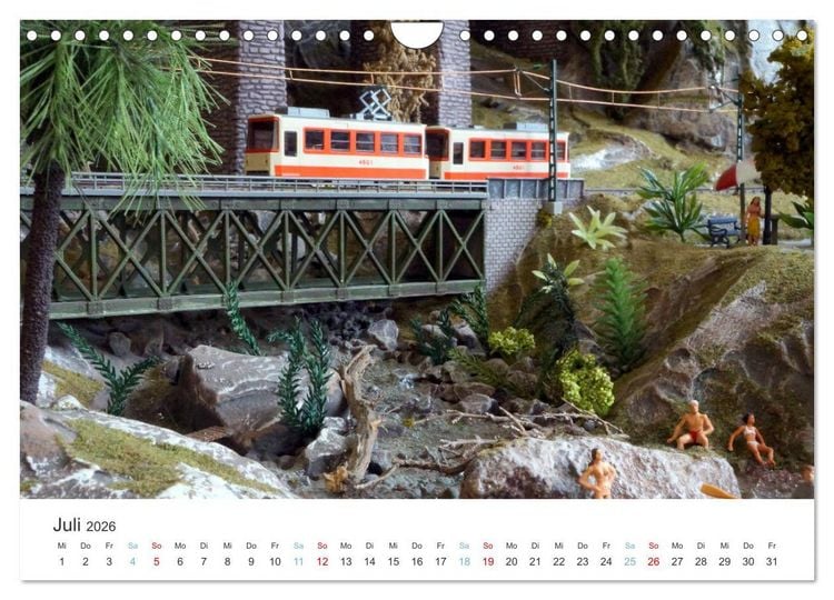 Produktbild: Modellbahnen aus aller Welt - H0, N, Z (Wandkalender 2026 DIN A4 quer), CALVENDO Monatskalender