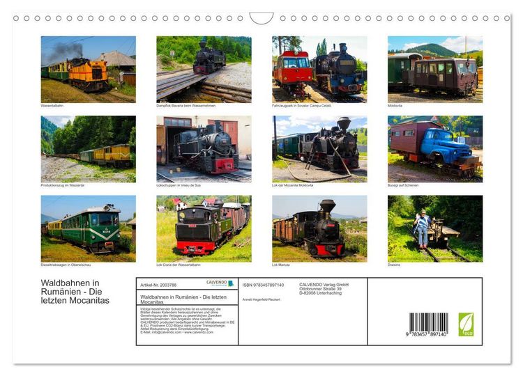 Produktbild: Waldbahnen in Rum&auml;nien - Die letzten Mocanitas (Wandkalender 2026 DIN A3 quer), CALVENDO Monatskalender